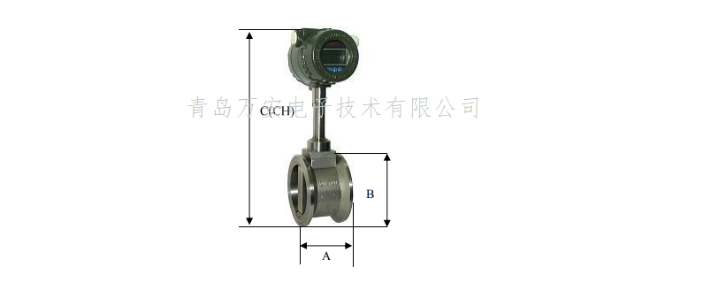 法蘭卡裝渦街好色先生网站入口安裝尺寸(圖1)